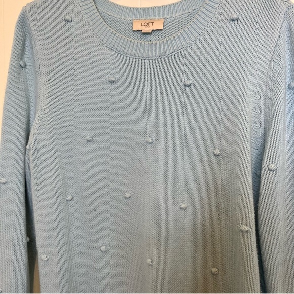 Loft blue Pom Pom sweater size xl - Picture 5 of 6